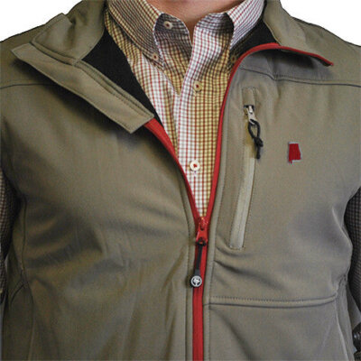 Alabama Tuscaloosa Soft Shell Vest Grey with Crimson Trim
