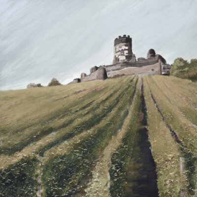 "The Castle Above the Vineyard" Desat / print by Thomas Andrew