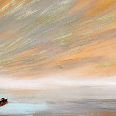 "Golden Sunset on the Water" Narrow