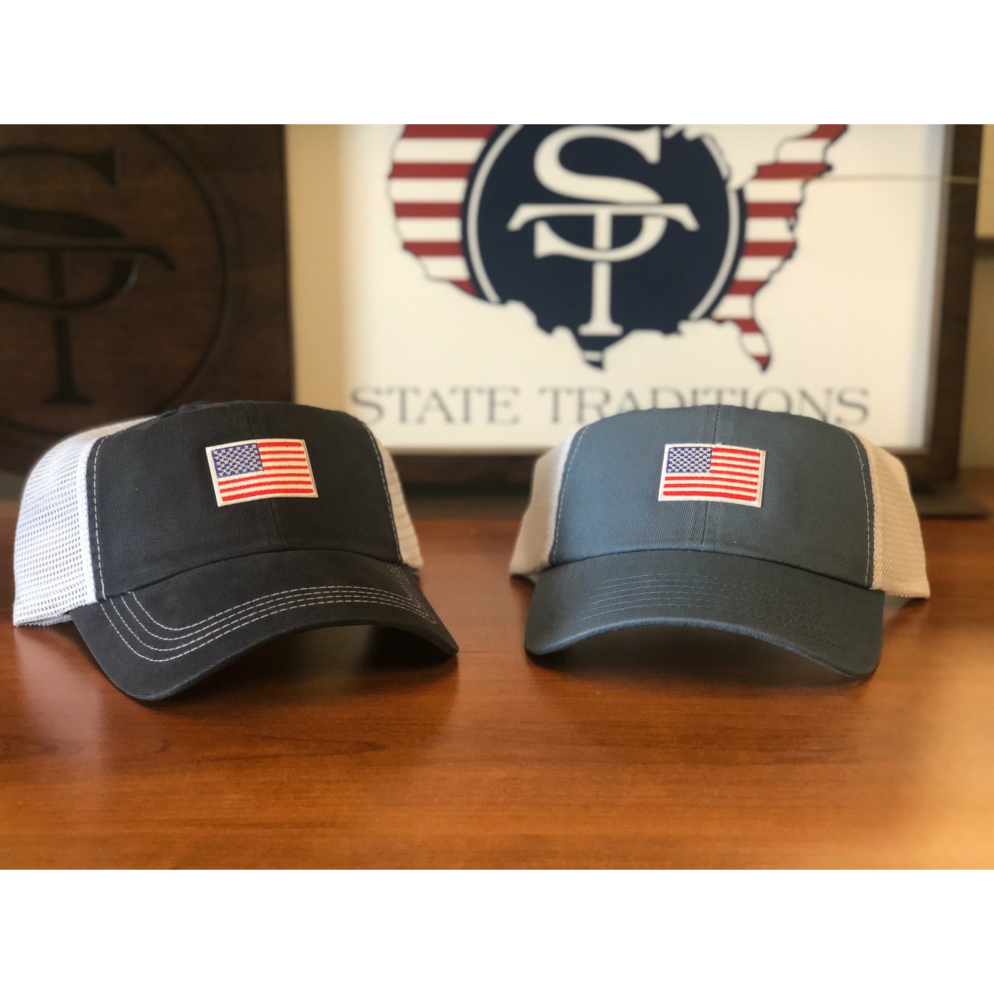 The Adams American Flag Trucker Hat