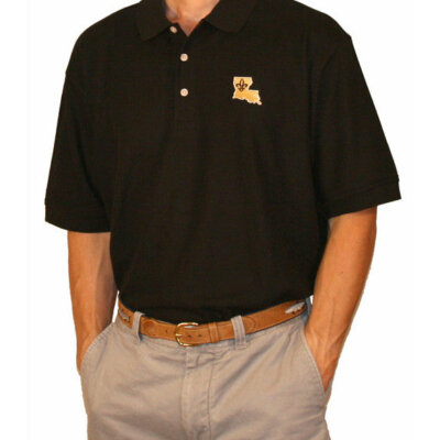 Louisiana Who Dat Polo Black