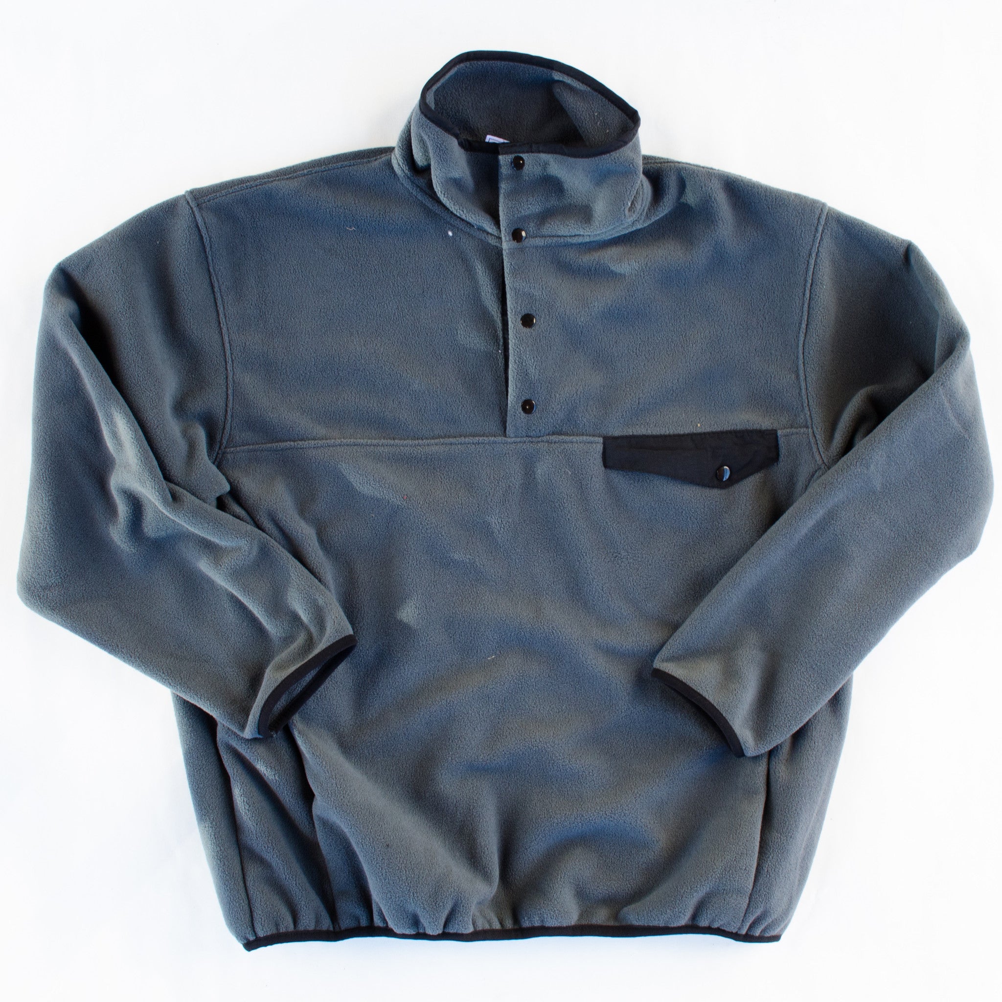Fleece Pullover Black and Grey