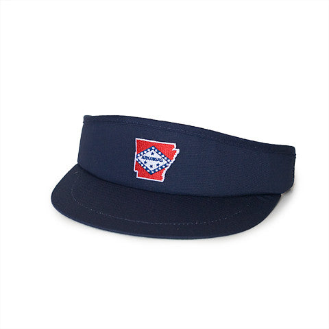 Arkansas Traditional Golf Visor Navy