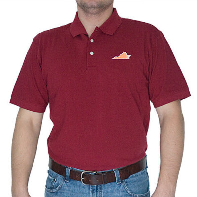 Virginia Blacksburg Gameday Polo Maroon