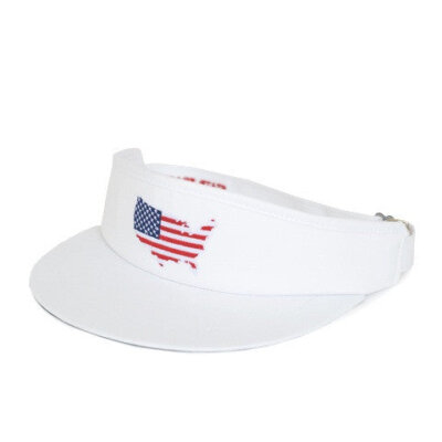 America Traditional Golf Visor White