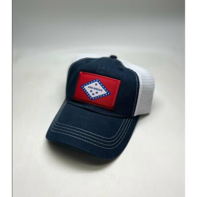 Arkansas Flag Trucker Hat Blue