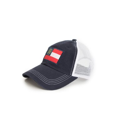 Georgia Flag Trucker Hat Navy