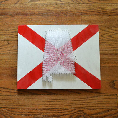 Alabama Flag String Art