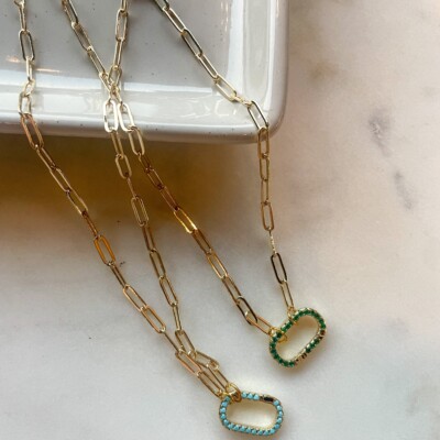 Colored Clasp Necklace