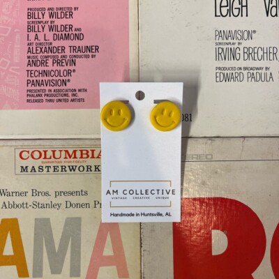 Smiley Face Stud Earrings