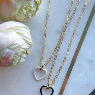 Enamel Heart Necklace