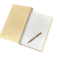 wood leather journal open