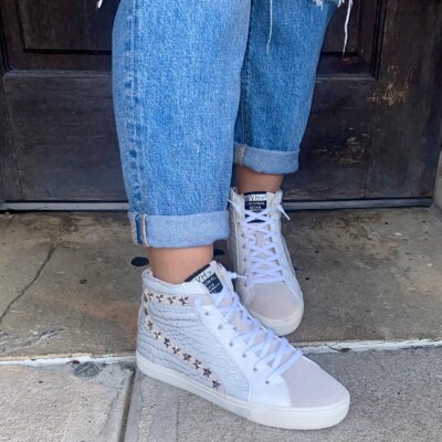 Light Grey Crocodile Sneakers