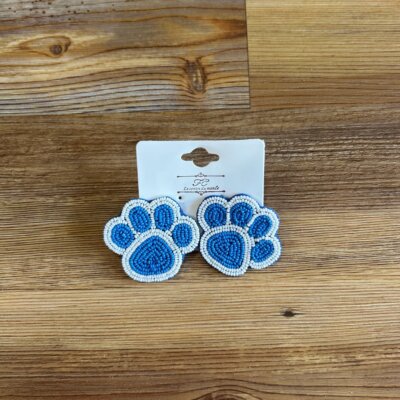 Beaded Tiger Paw Earrings
