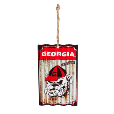University of Georgia, Metal Corrugated Ornament