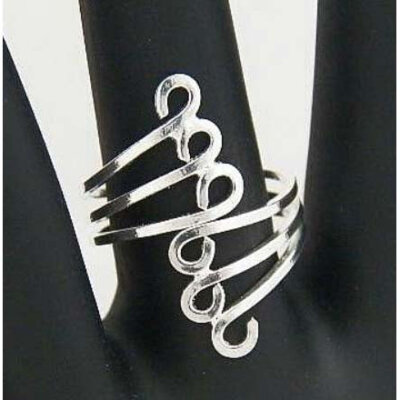 Art Deco Ring 1"h Size 8