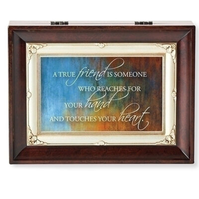 "A True Friend" Brown Large Music Jewelry Box