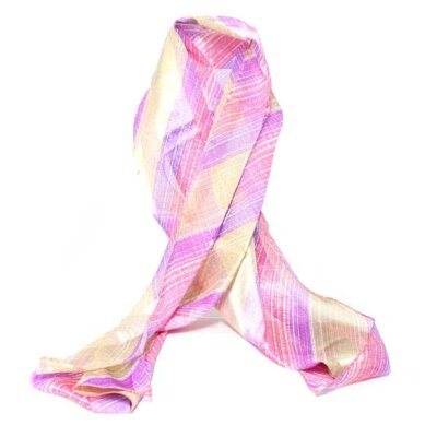 Long Scarf 60" x 13" Purple/Gold/Purple Design