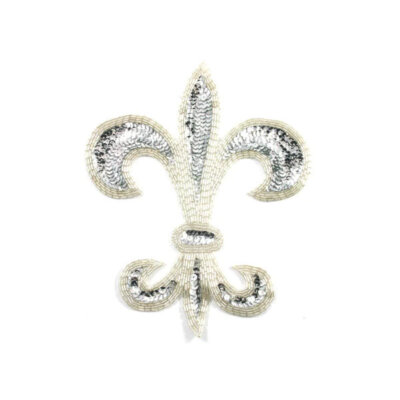 Applique Fleur De Lis Silver/Silver [4997]