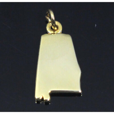 State of Alabama Charm Gold Plate