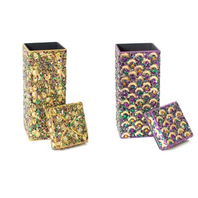 Wine Bottle Holder, Mardi Gras 4