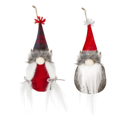 Gnome with Fabric Hat Ornaments