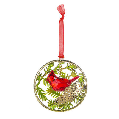 Pinecone Cardinal Ornament