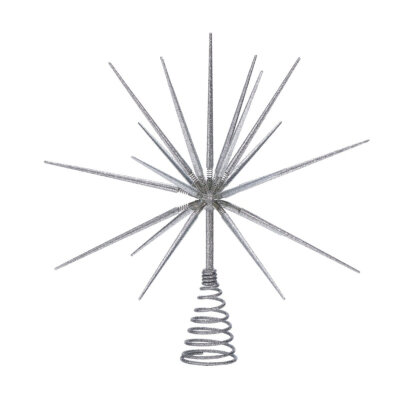 Silver Burst Tree-Topper,15"H