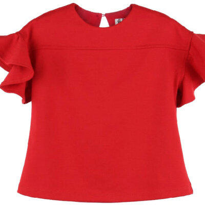 Red Ponte Blouse