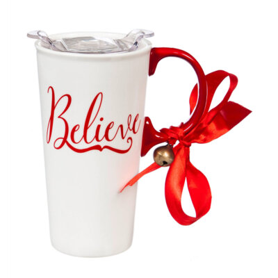 Ceramic Travel Cup Believe