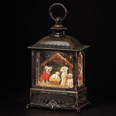 Swirl Lantern w/Dogs