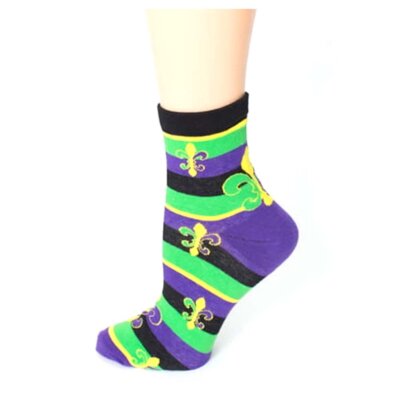 Mardi Gras Fleur de Lis Women's Socks