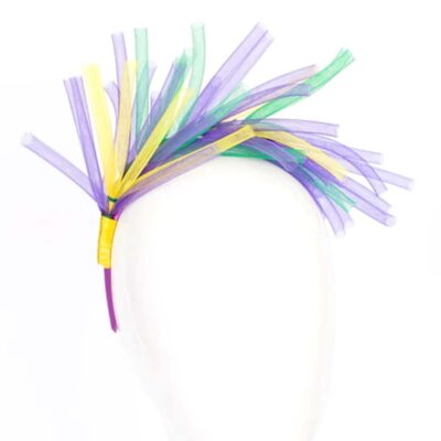 Mardi Gras Springs Headband,12"