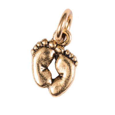 Baby Feet Gold Character Charm