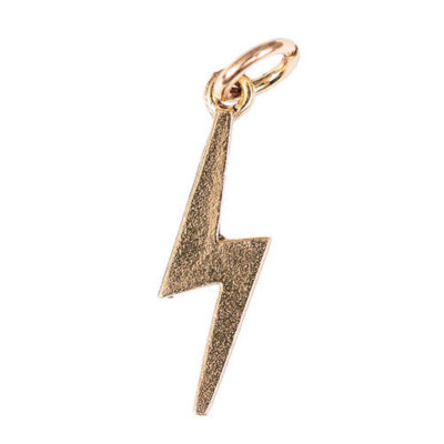 Lightning Bolt Gold Character Charm
