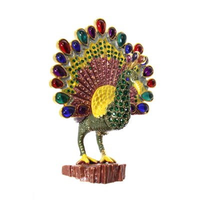 Standing Peacock Box Green