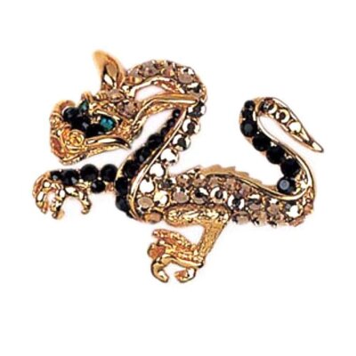 Dragon Pin Green Eyes