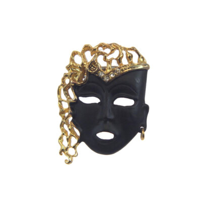 Lady Face Pin, Black