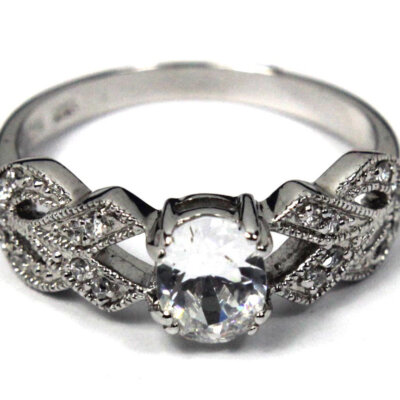Sterling Silver Diamond Zirconia Size 10.5