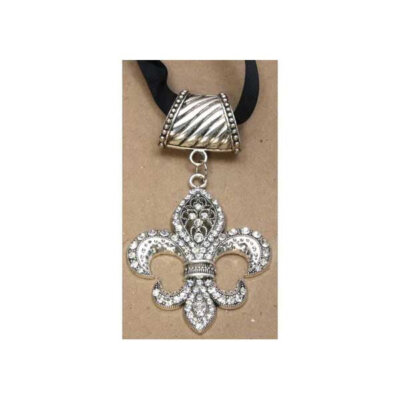 Silver-tone Scarf Slide, Fleur De Lis