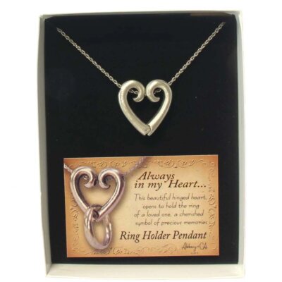 Heart Pendant Ring Holder, Memorial