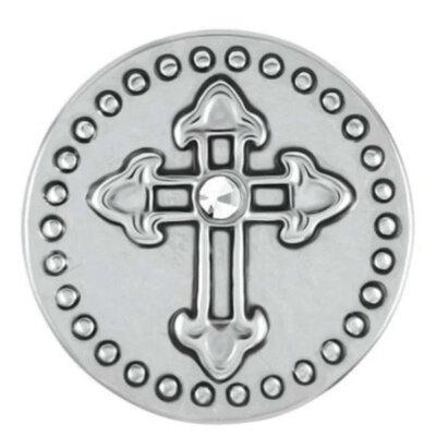 Petite Ginger Snaps Metal Cross Stone