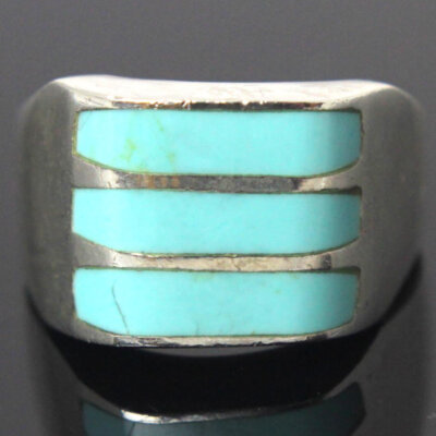 Sterling Silver Turquoise Ring Size 10