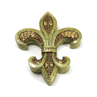 Fleur De Lis Box, Shades of Amber