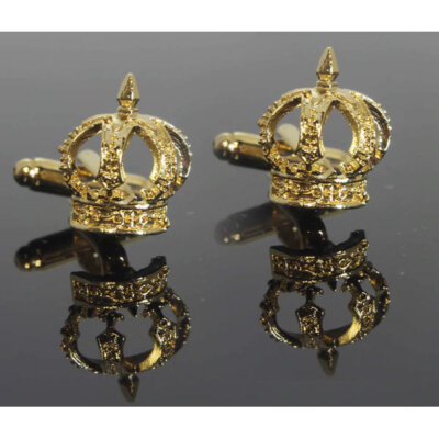 Crown Cufflinks gold