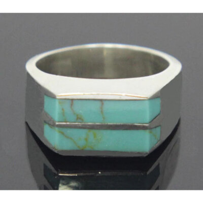 Sterling Silver Turquoise Ring Size 11.5