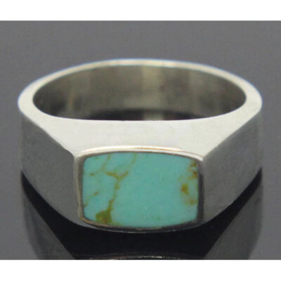Sterling Silver Turquoise Ring Size 11.5