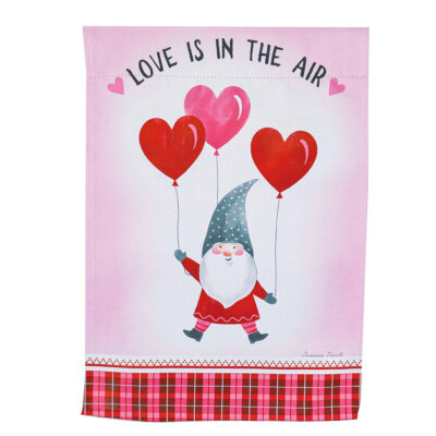 Love Gnome Garden Suede Flag
