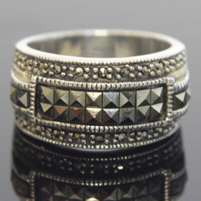 Sterling Silver Marcasite Size 7.5