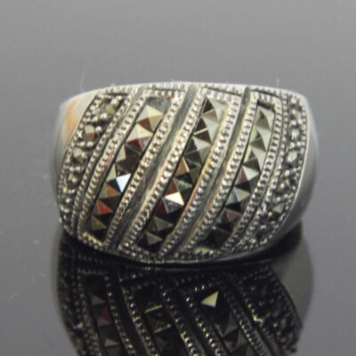 Sterling Silver Marcasite Size 6.5